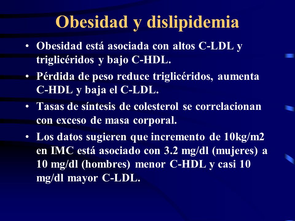 Obesidad y dislipidemia