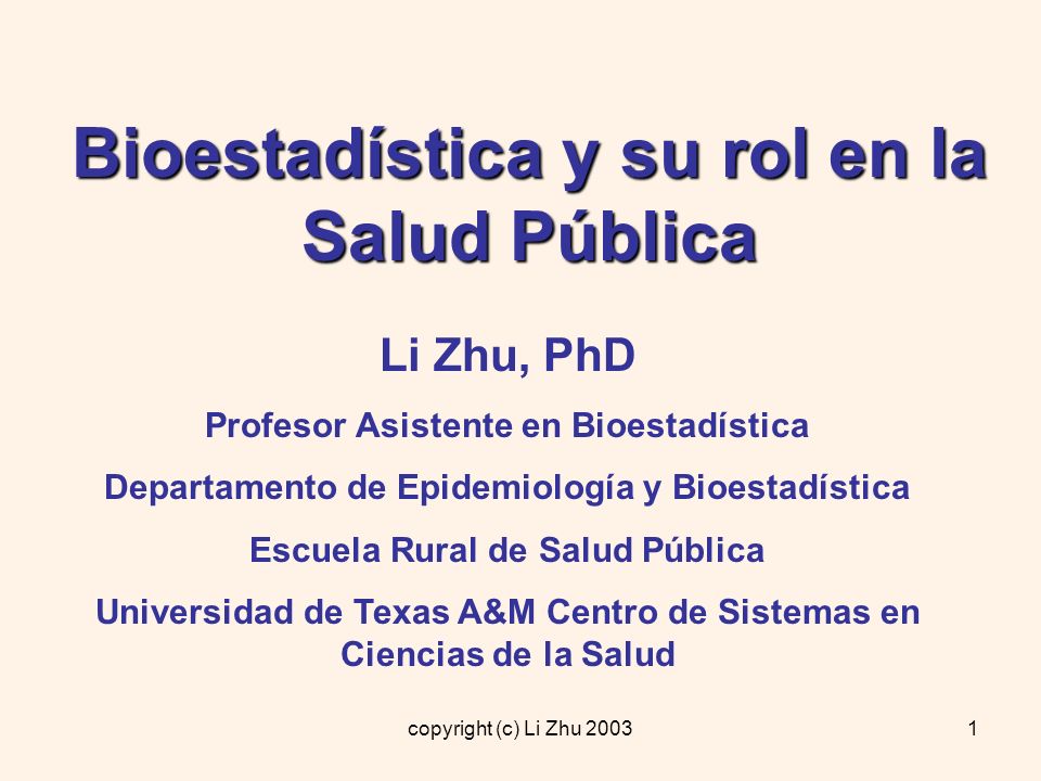 Bioestadística y su rol en la Salud Pública