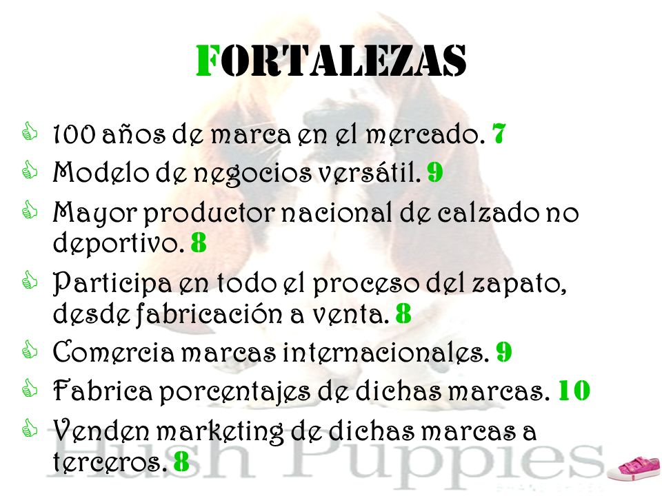 FORTALEZAS 100 años de marca en el mercado. 7