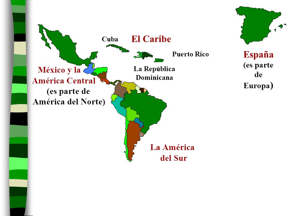 El Caribe España México y la América Central (es parte de