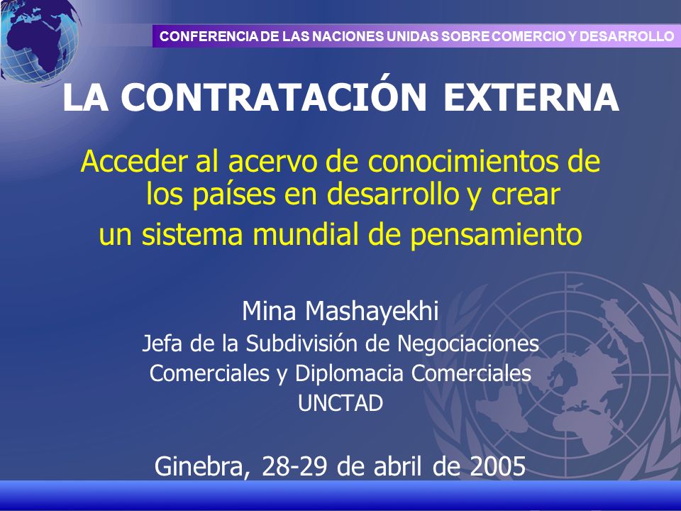 LA CONTRATACIÓN EXTERNA