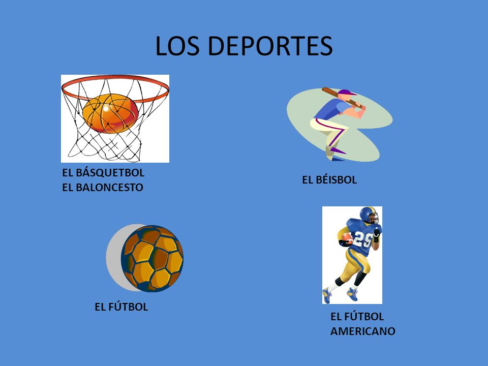 LOS DEPORTES EL BÁSQUETBOL EL BALONCESTO EL BÉISBOL EL FÚTBOL
