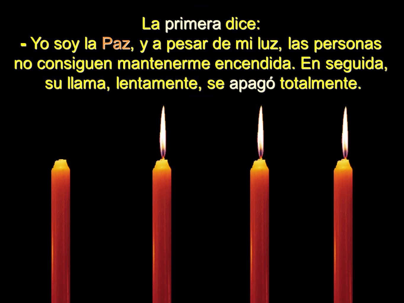 Yo soy la Paz, y a pesar de mi luz, las personas