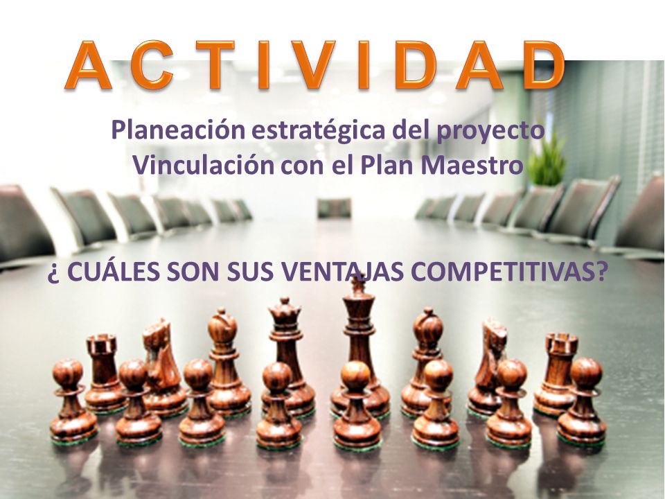 A C T I V I D A D Planeación estratégica del proyecto