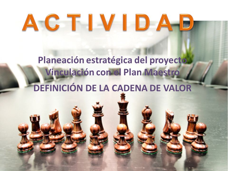 A C T I V I D A D Planeación estratégica del proyecto
