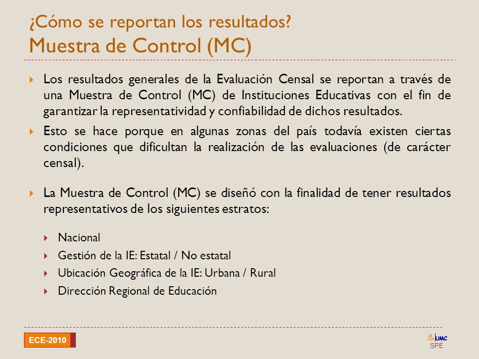 ¿Cómo se reportan los resultados Muestra de Control (MC)