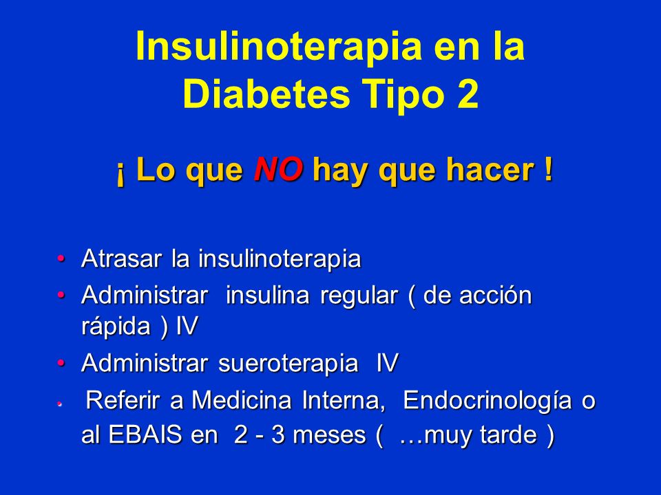 Insulinoterapia en la Diabetes Tipo 2