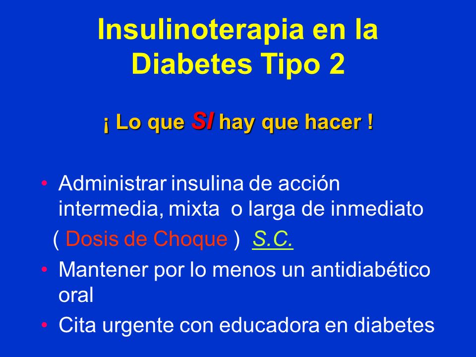 Insulinoterapia en la Diabetes Tipo 2