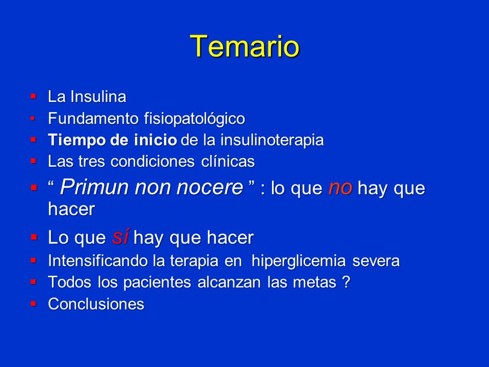 Temario Primun non nocere : lo que no hay que hacer