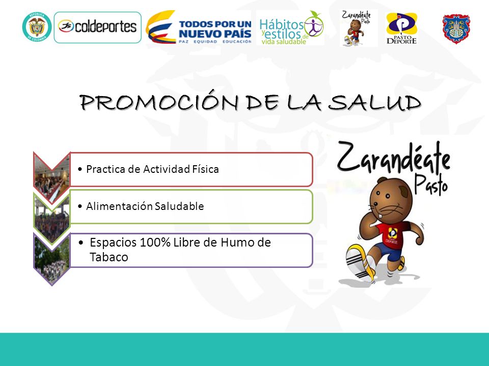 PROMOCIÓN DE LA SALUD Espacios 100% Libre de Humo de Tabaco