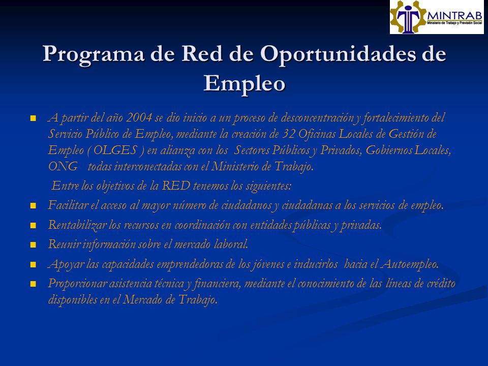 Programa de Red de Oportunidades de Empleo