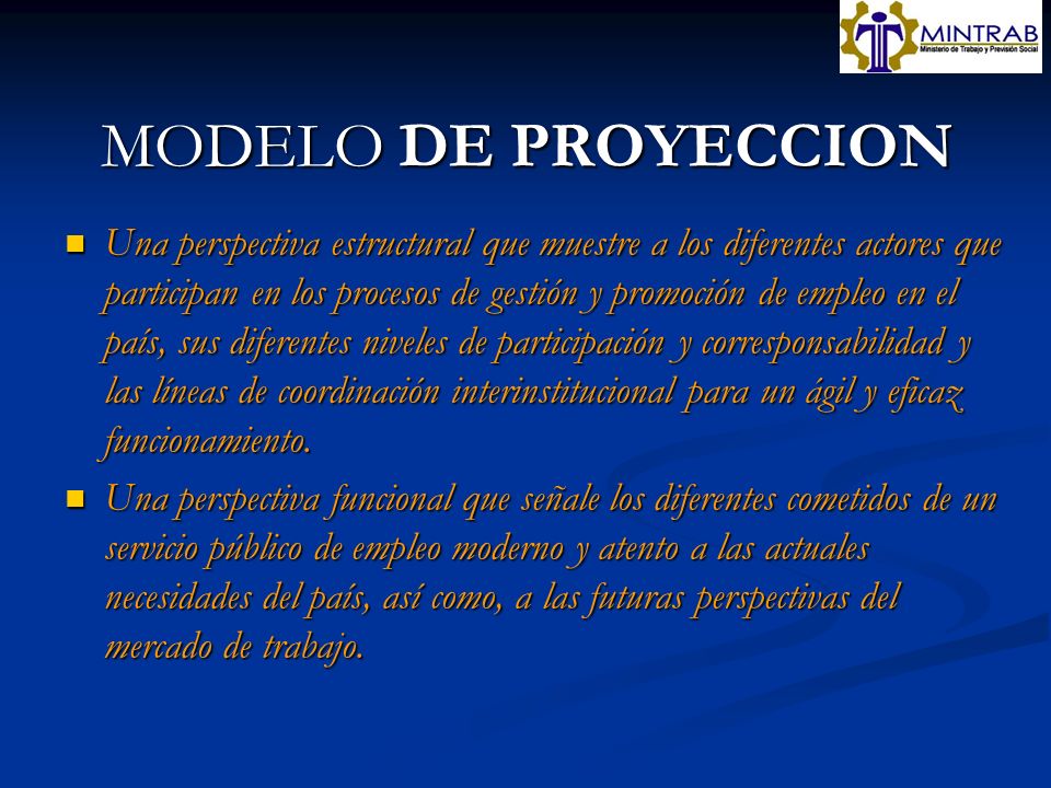 MODELO DE PROYECCION
