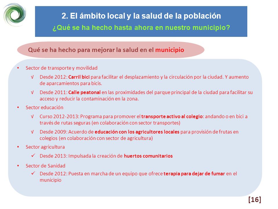2. El ámbito local y la salud de la población