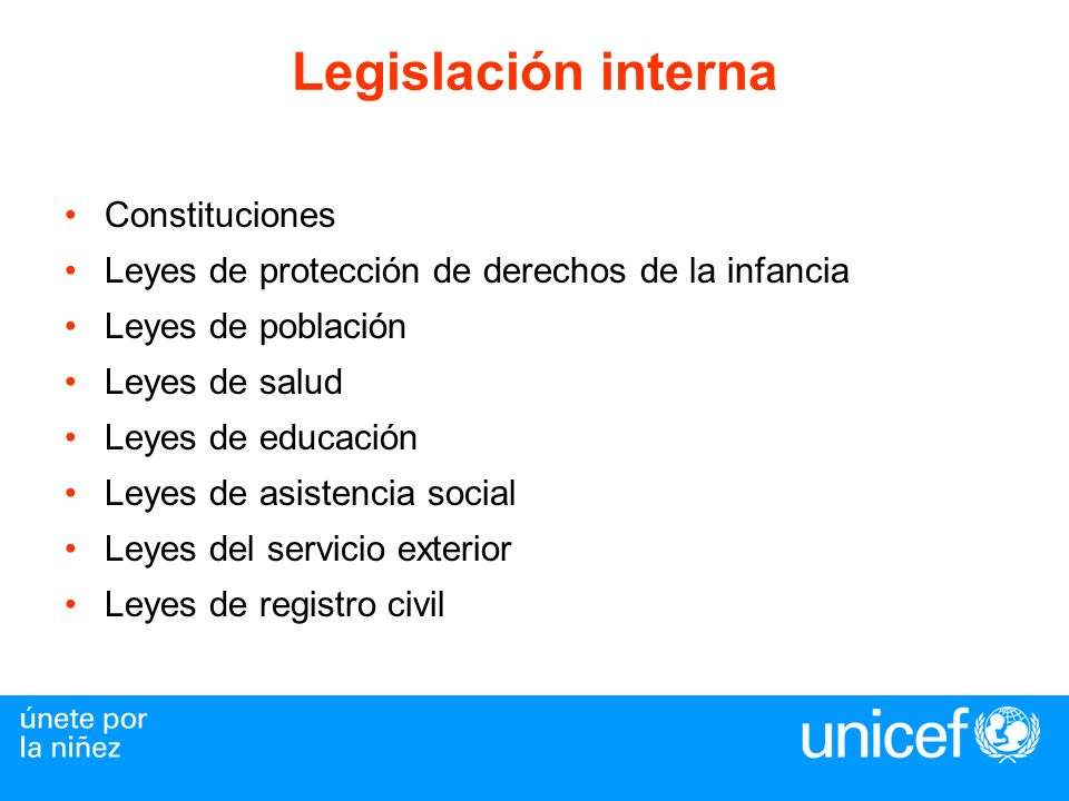 Legislación interna Constituciones