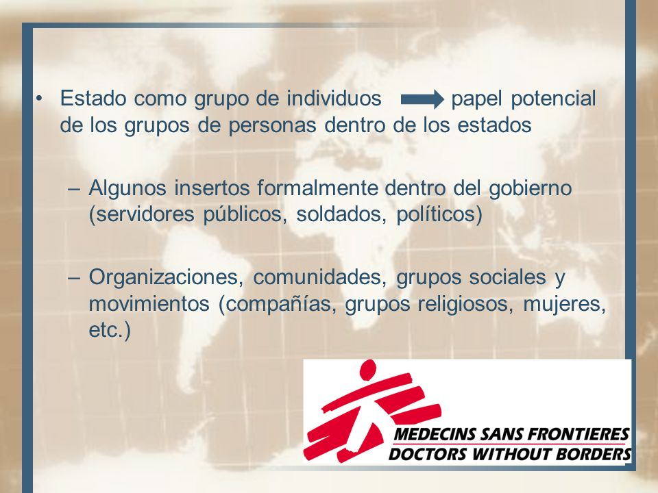 Estado como grupo de individuos papel potencial de los grupos de personas dentro de los estados
