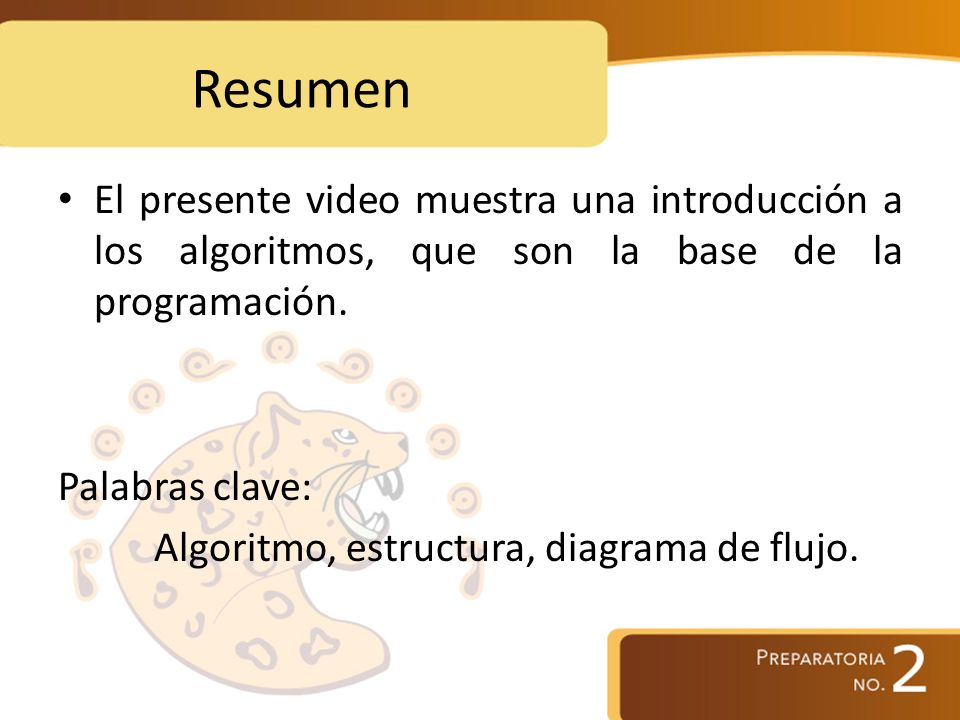 Resumen El presente video muestra una introducción a los algoritmos, que son la base de la programación.