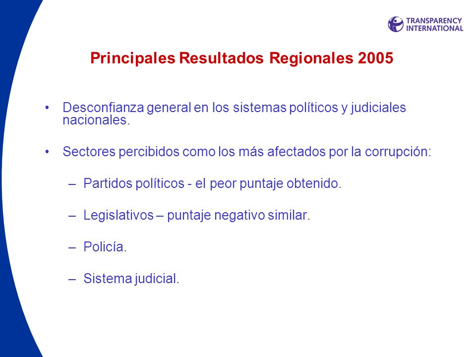Principales Resultados Regionales 2005
