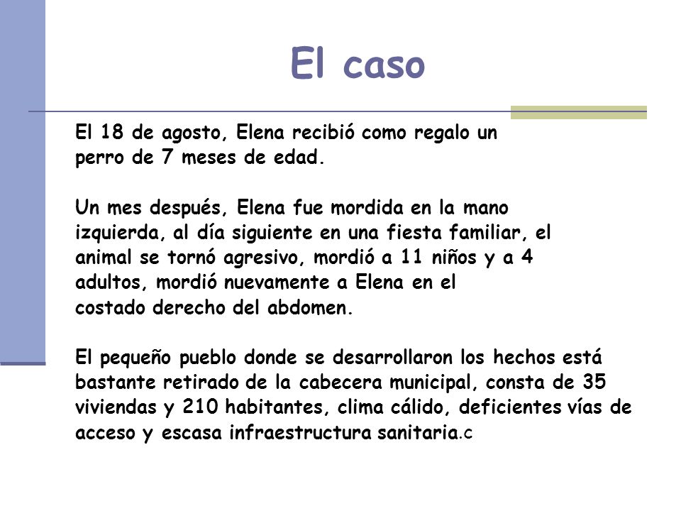 El caso El 18 de agosto, Elena recibió como regalo un