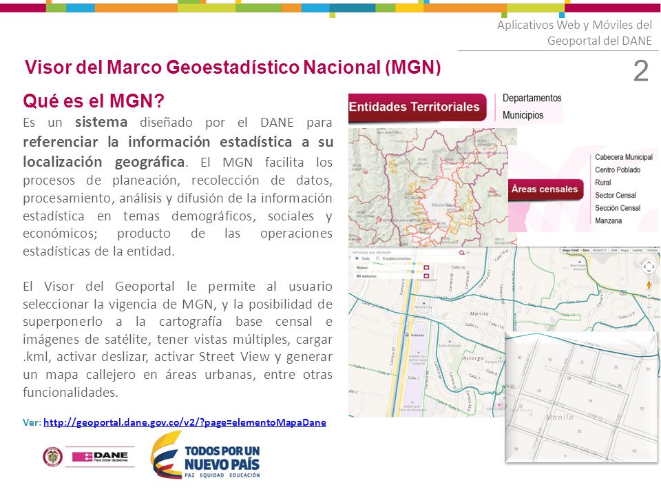 2 Visor del Marco Geoestadístico Nacional (MGN) Qué es el MGN