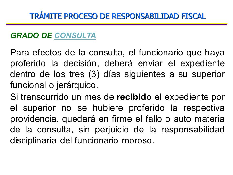 TRÁMITE PROCESO DE RESPONSABILIDAD FISCAL