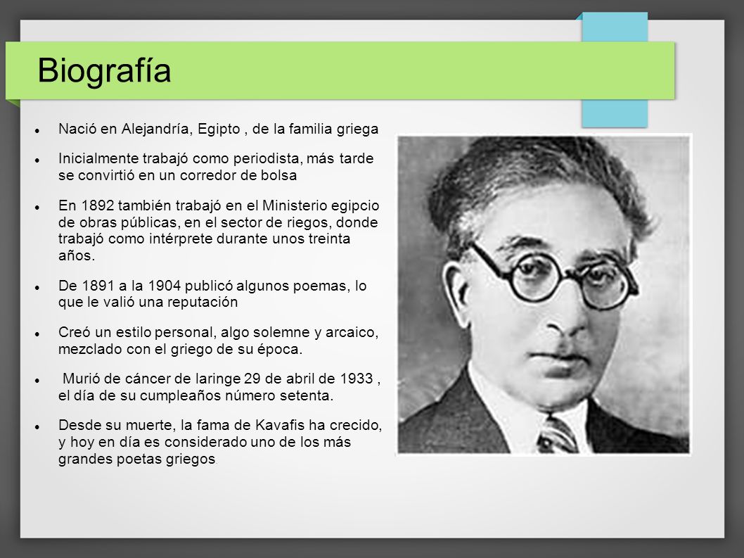 Biografía Nació en Alejandría, Egipto , de la familia griega