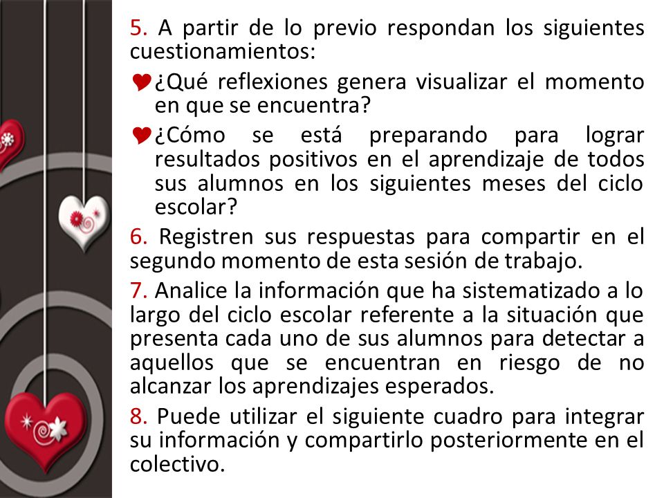 5. A partir de lo previo respondan los siguientes cuestionamientos: