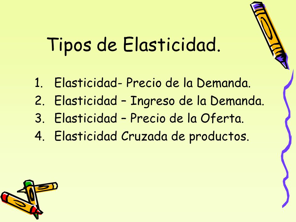 Tipos de Elasticidad. Elasticidad- Precio de la Demanda.