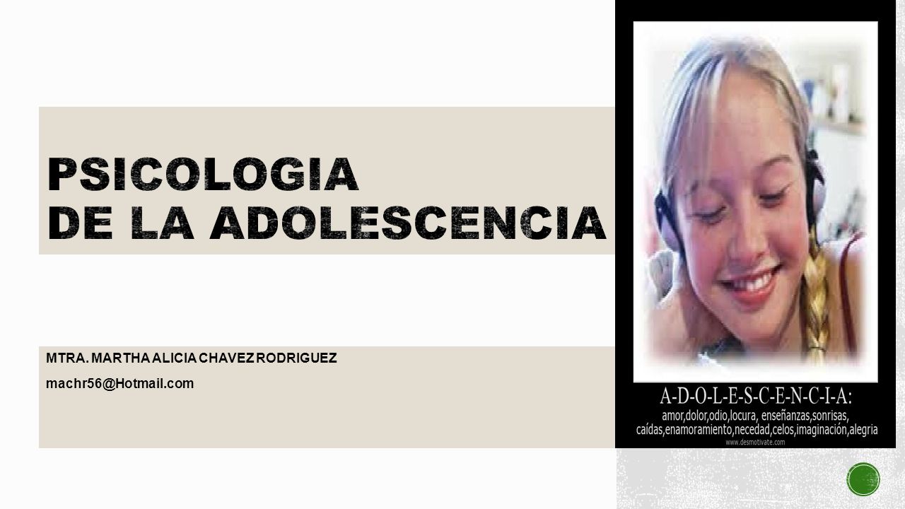 PSICOLOGIA DE LA ADOLESCENCIA