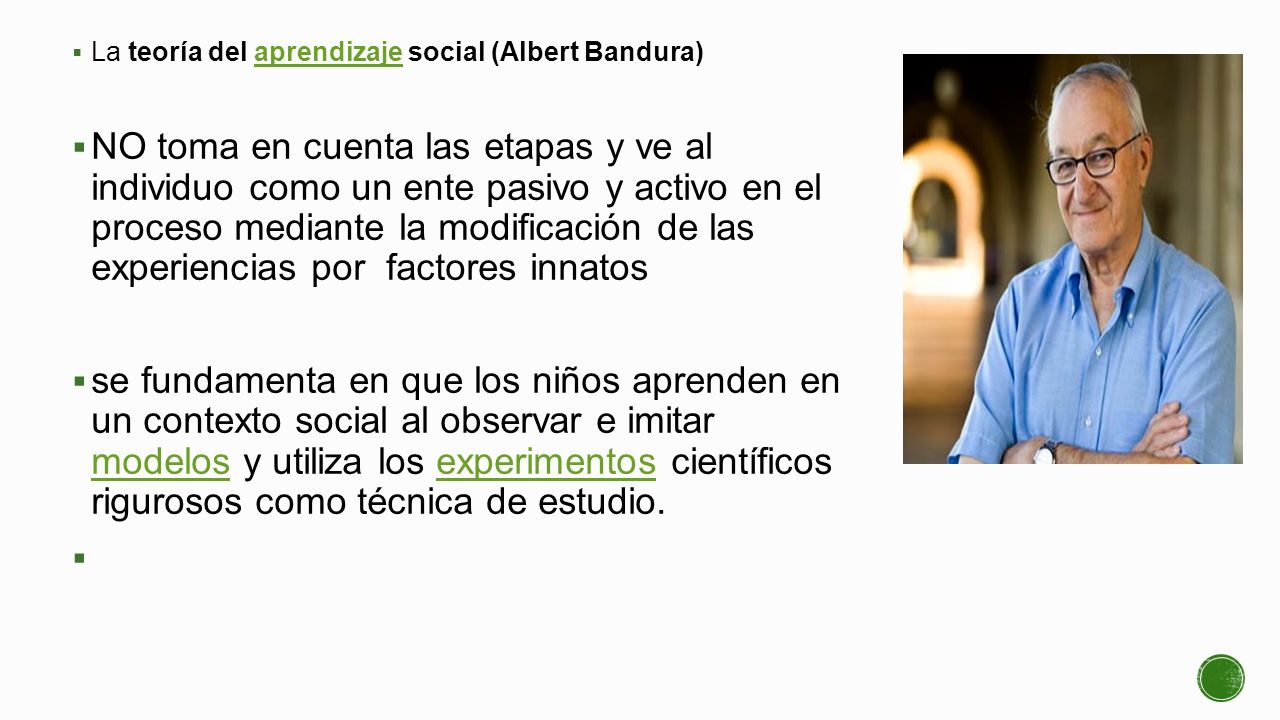 La teoría del aprendizaje social (Albert Bandura)