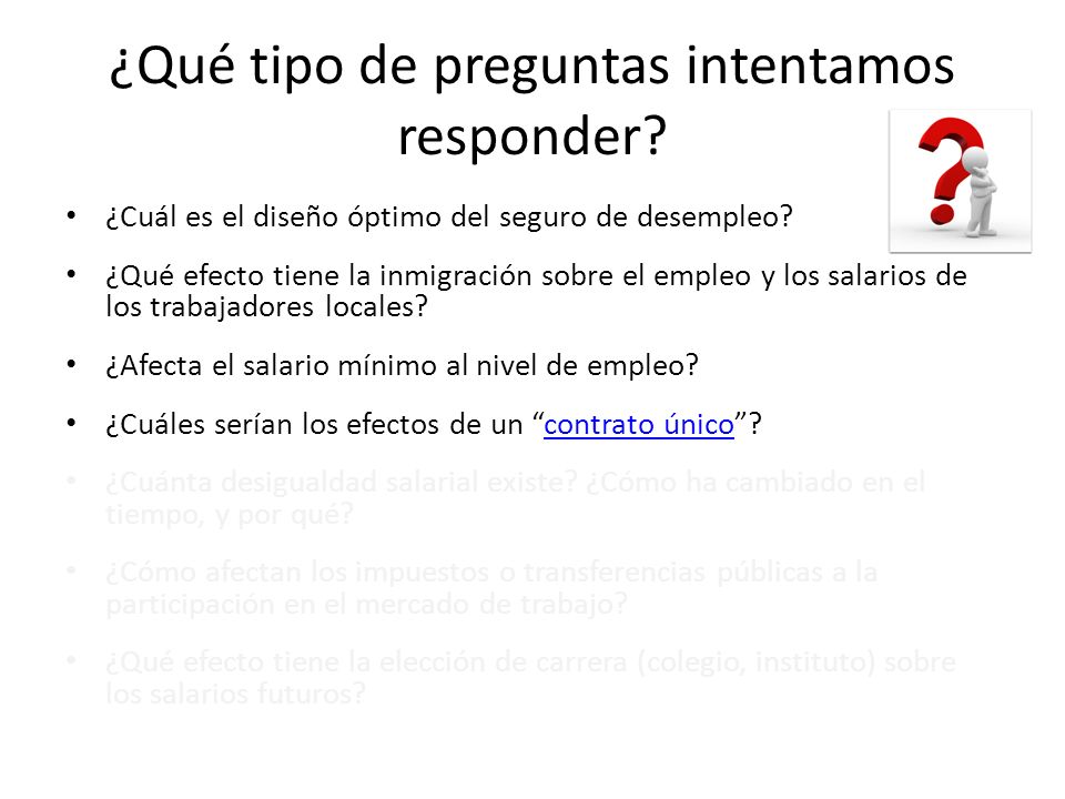 ¿Qué tipo de preguntas intentamos responder