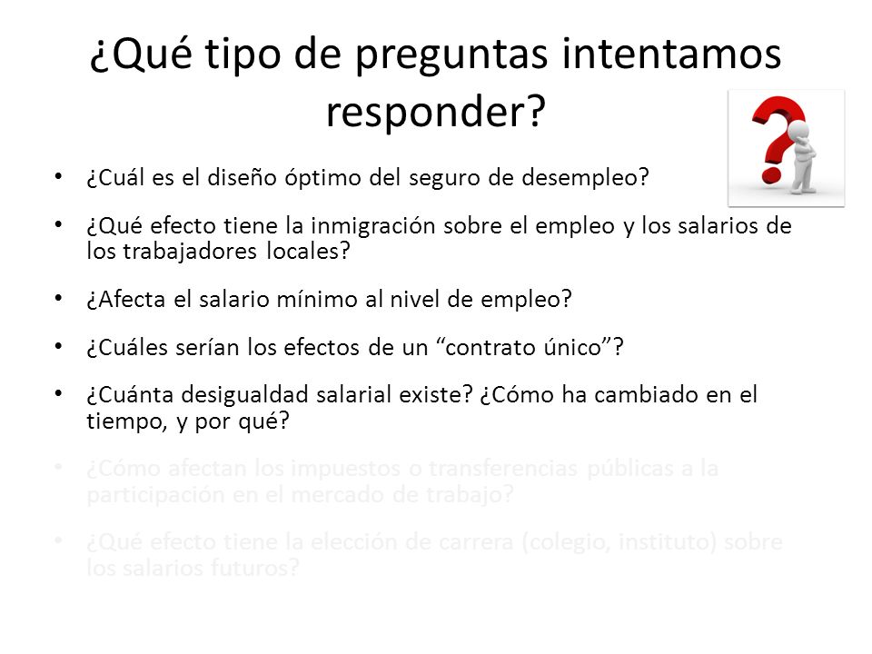 ¿Qué tipo de preguntas intentamos responder