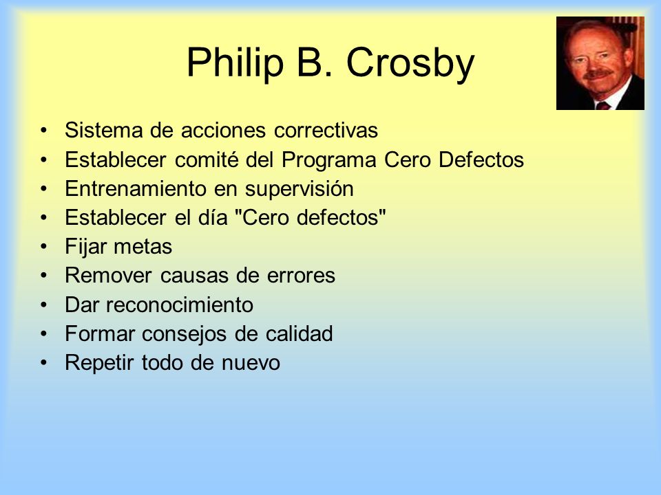 Philip B. Crosby Sistema de acciones correctivas