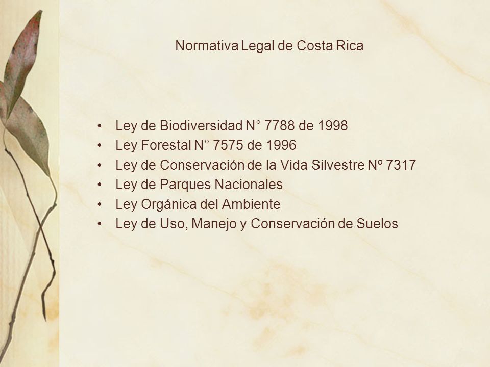 Normativa Legal de Costa Rica