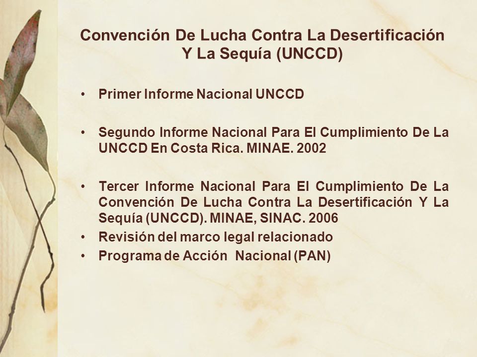 Convención De Lucha Contra La Desertificación Y La Sequía (UNCCD)