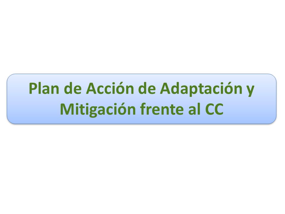 Plan de Acción de Adaptación y Mitigación frente al CC
