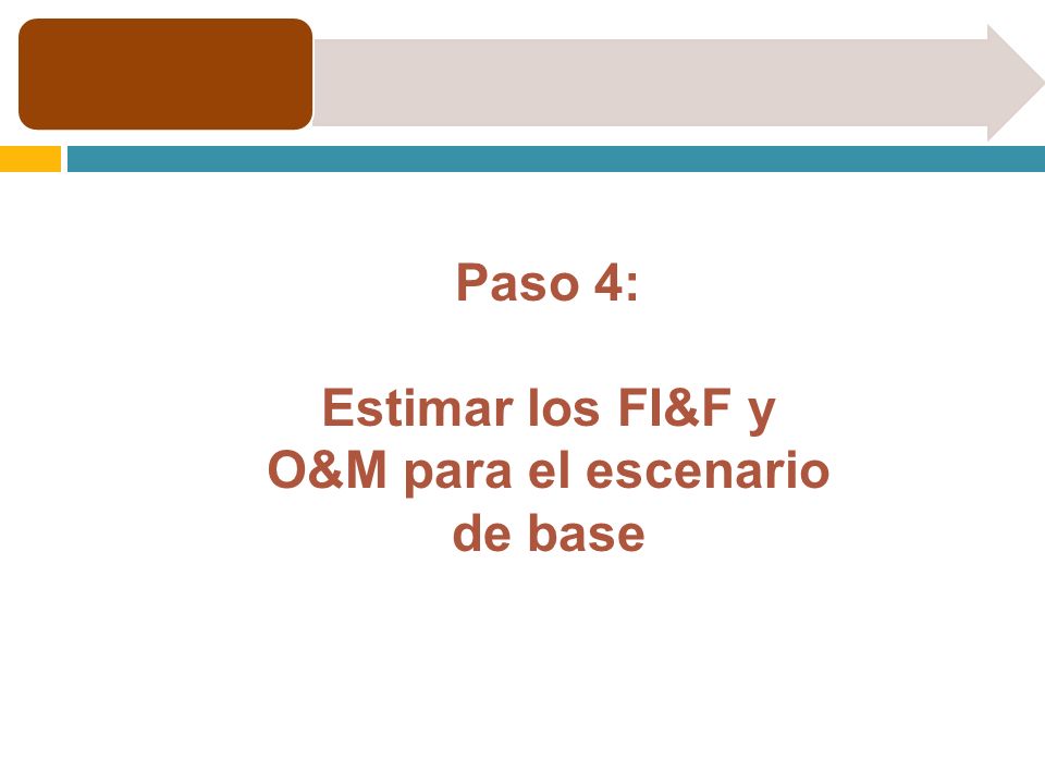 Estimar los FI&F y O&M para el escenario de base