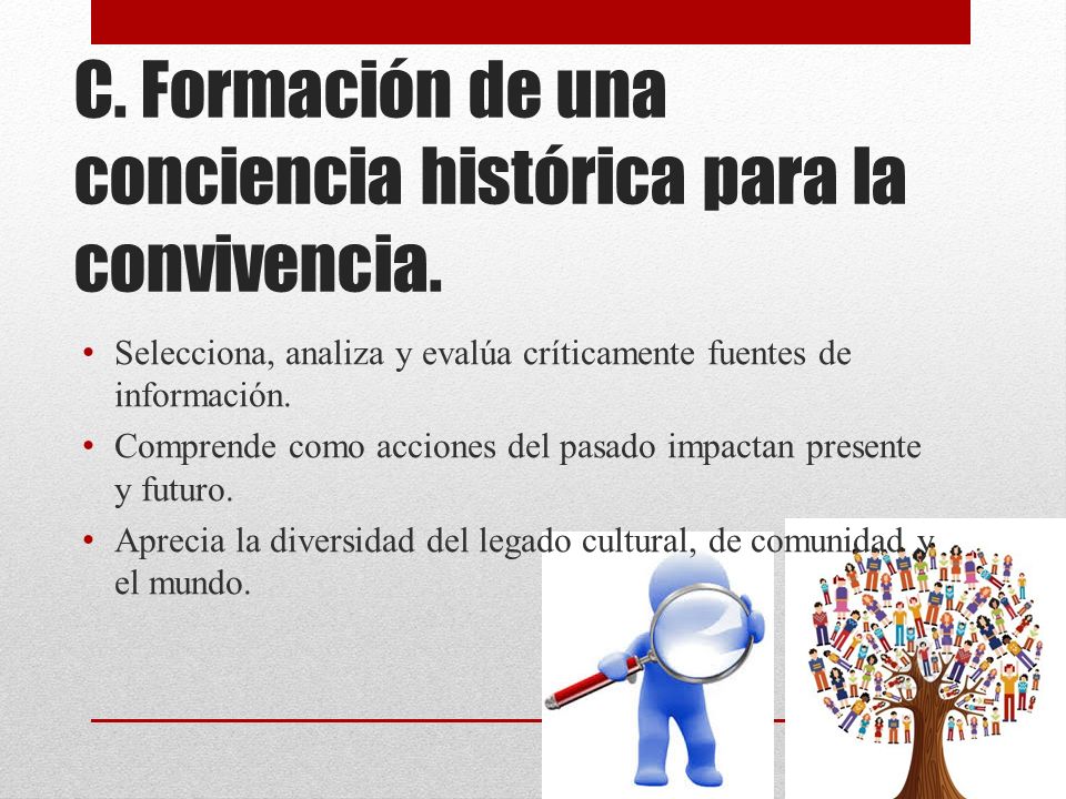 C. Formación de una conciencia histórica para la convivencia.
