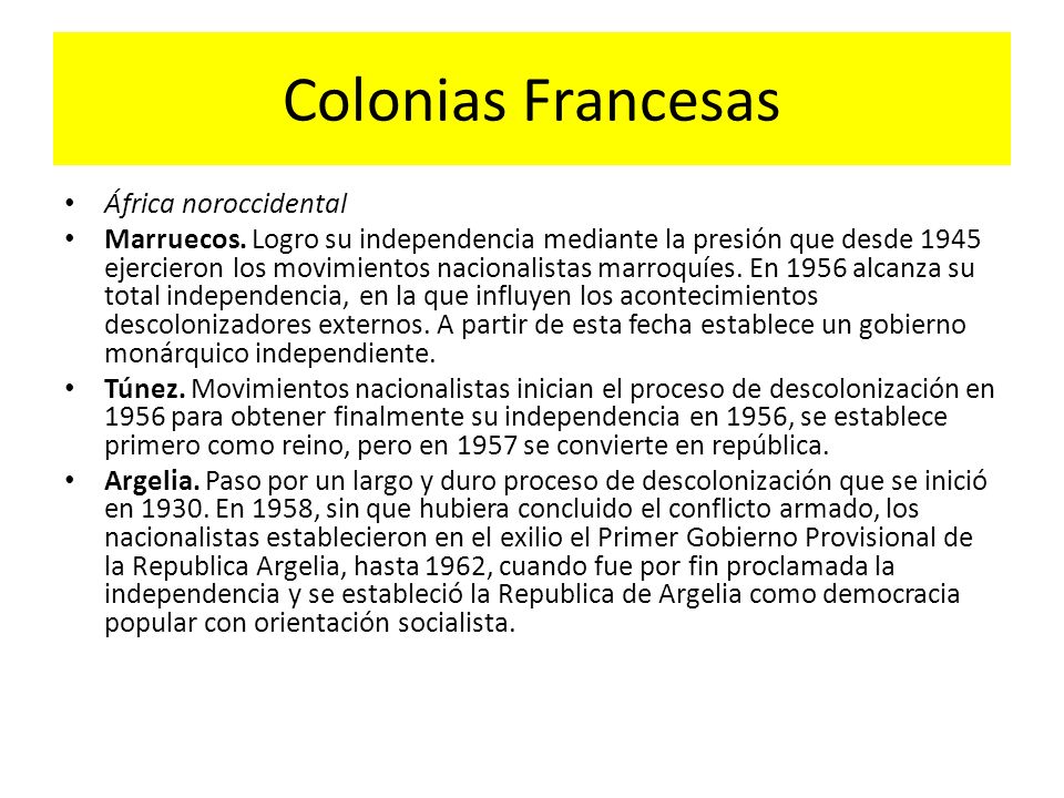 Colonias Francesas África noroccidental