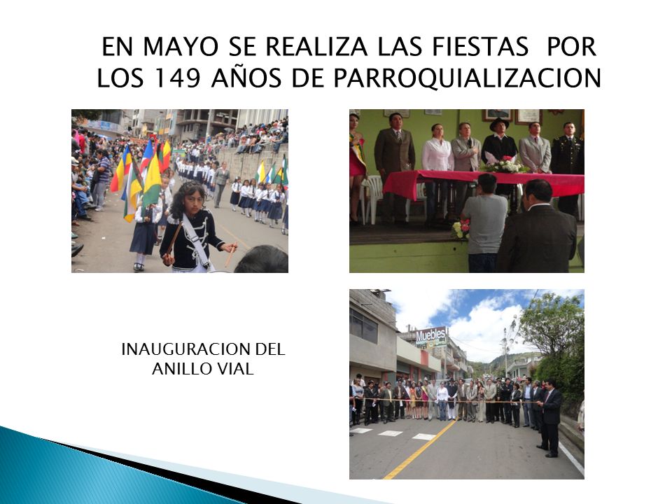 EN MAYO SE REALIZA LAS FIESTAS POR LOS 149 AÑOS DE PARROQUIALIZACION