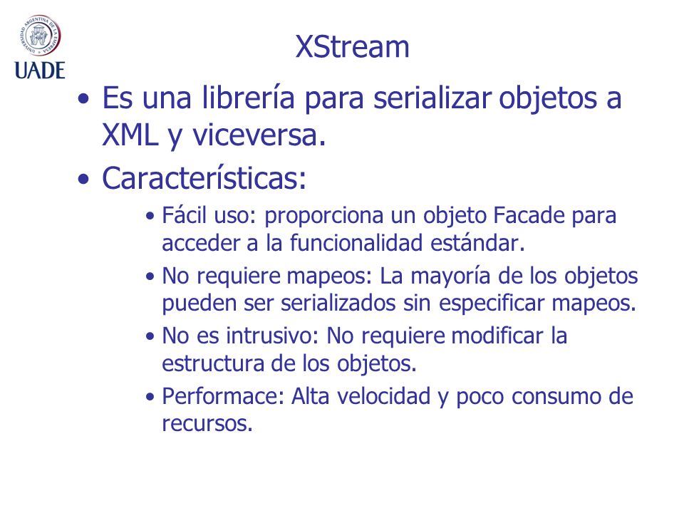 Es una librería para serializar objetos a XML y viceversa.