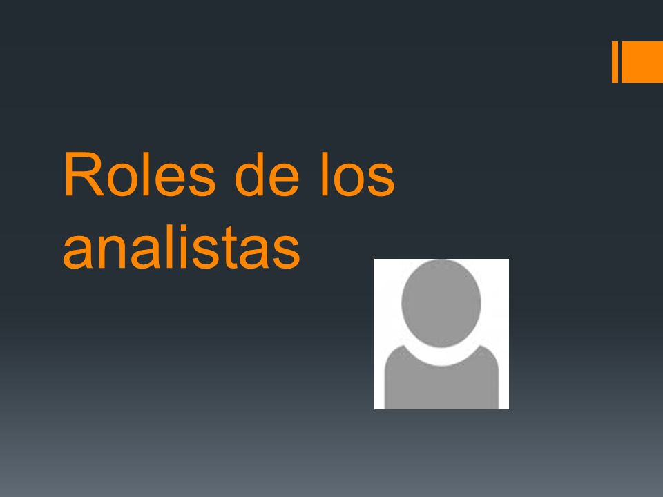 Roles de los analistas