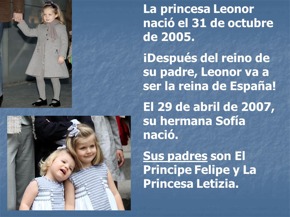 La princesa Leonor nació el 31 de octubre de 2005.