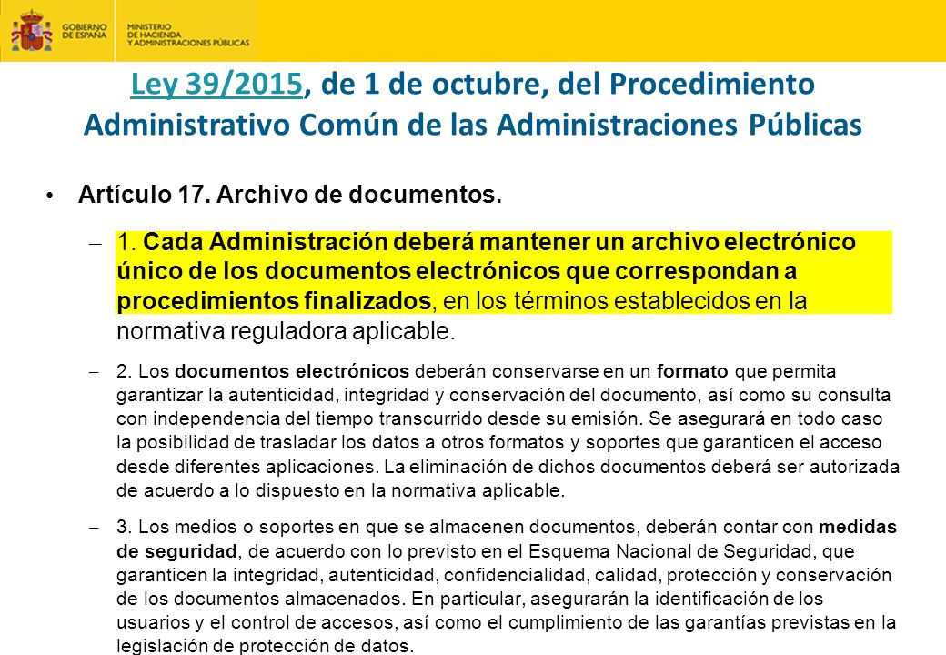 Ley 39/2015, de 1 de octubre, del Procedimiento Administrativo Común de las Administraciones Públicas