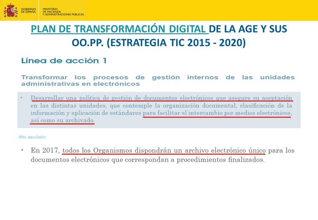 PLAN DE TRANSFORMACIÓN DIGITAL DE LA AGE Y SUS OO. PP