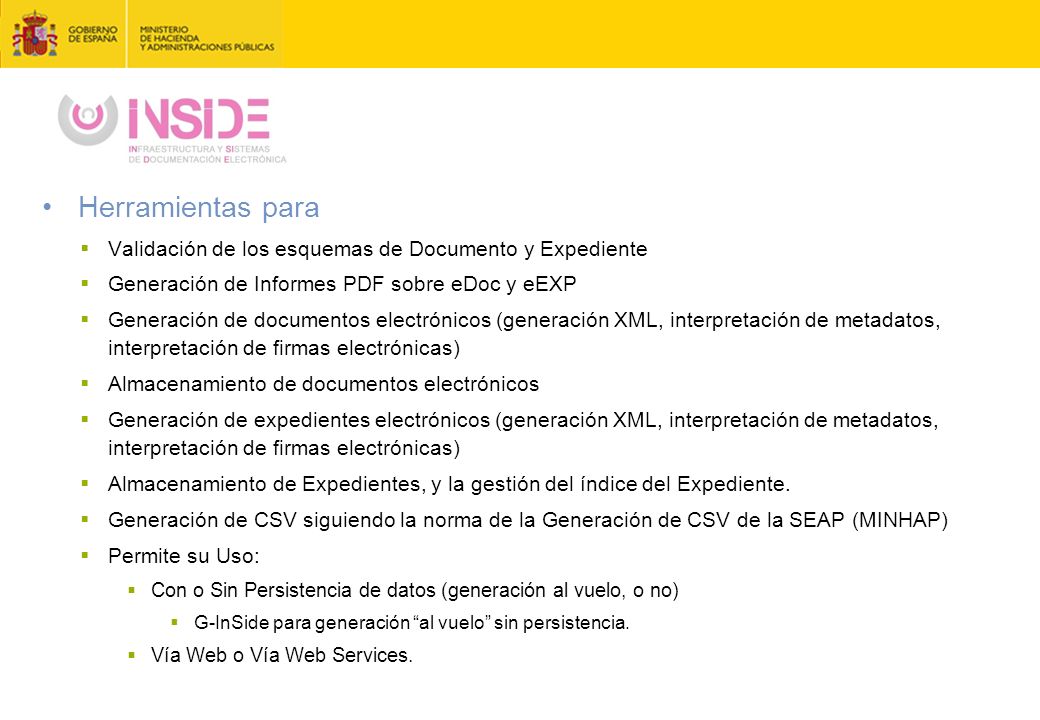 Herramientas para Validación de los esquemas de Documento y Expediente