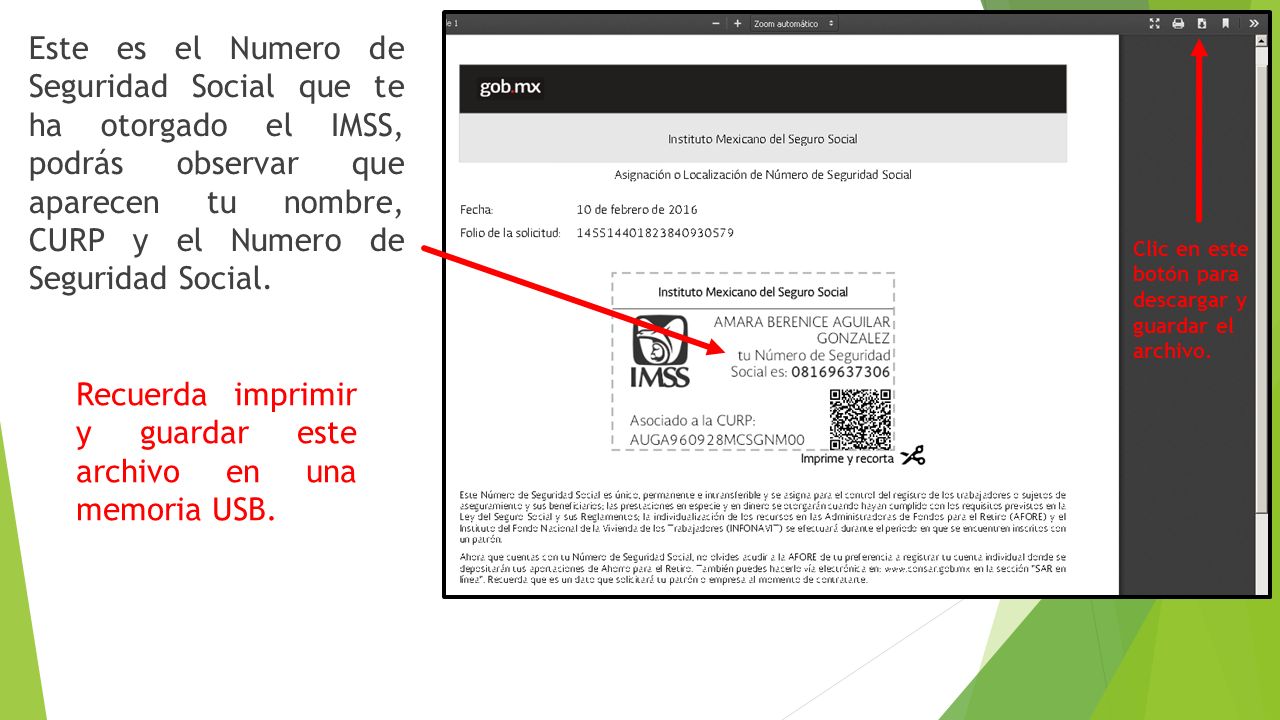 Recuerda imprimir y guardar este archivo en una memoria USB.