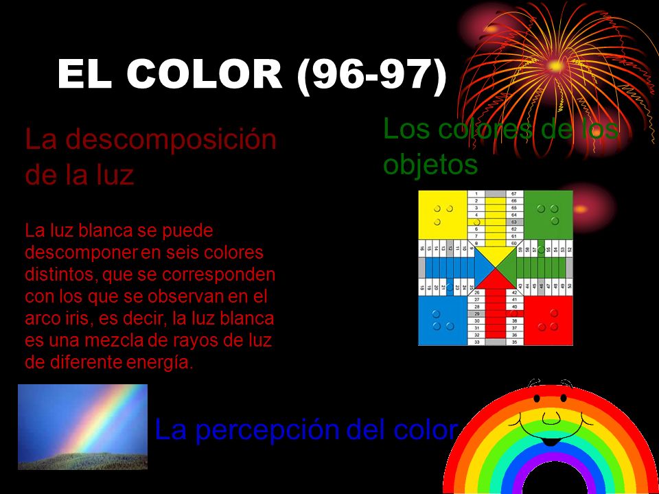 EL COLOR (96-97) Los colores de los objetos