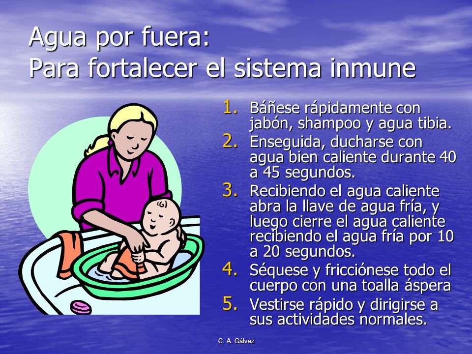 Agua por fuera: Para fortalecer el sistema inmune