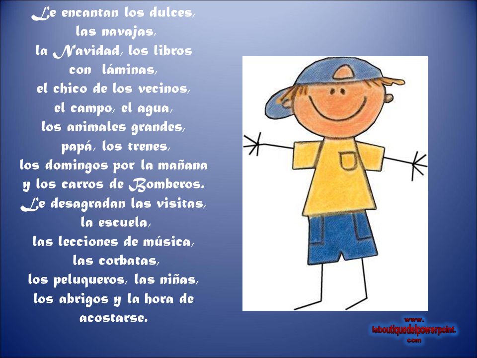 la Navidad, los libros con láminas, el chico de los vecinos,