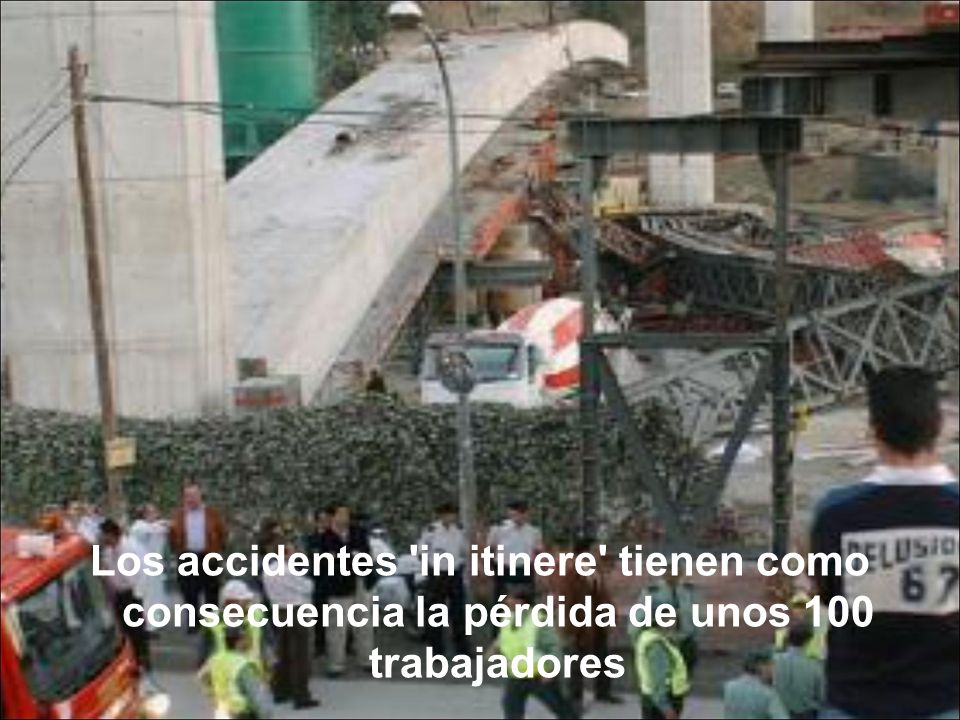 Los accidentes in itinere tienen como consecuencia la pérdida de unos 100 trabajadores